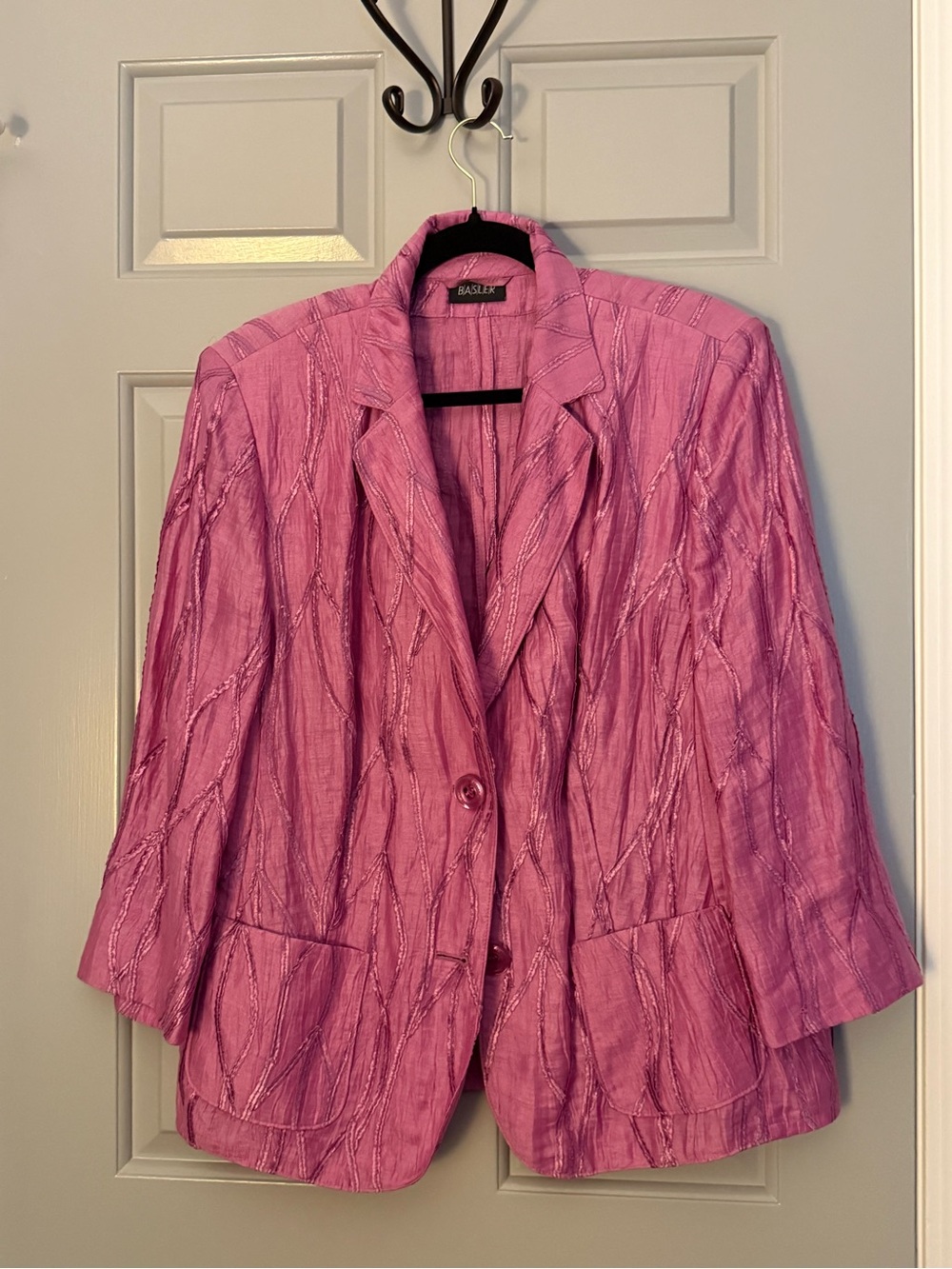 Basler Pink Textured Blazer Jacket